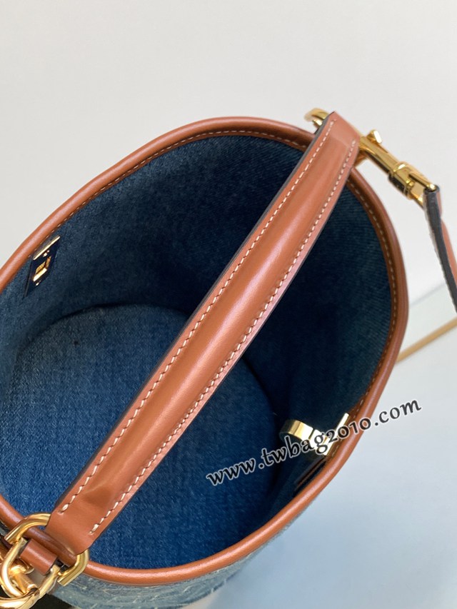 Celine專櫃2023新款Bucket 16Bag mini水桶包 賽琳195573s牛仔布水桶包 sldj2377